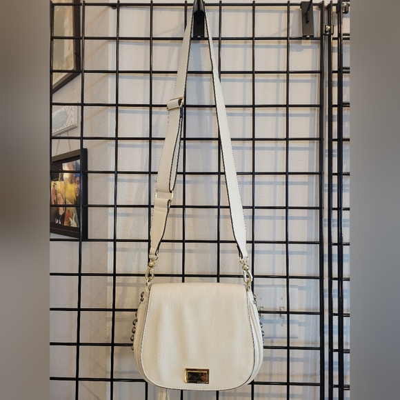 Juicy Couture Studded Moto Rocker Off White Crossbody Bag - Picture 2 of 10